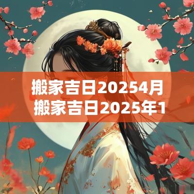 搬家吉日20254月 搬家吉日2025年1月一览表