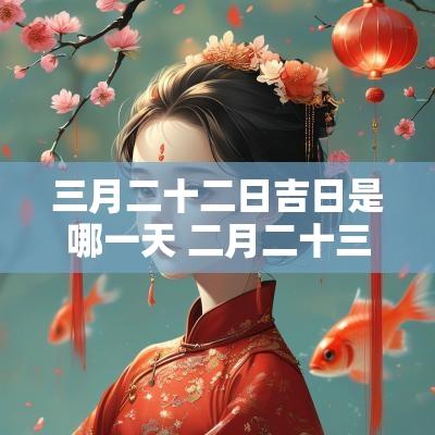 三月二十二日吉日是哪一天 二月二十三日是吉日吗