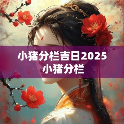 小猪分栏吉日2025 小猪分栏