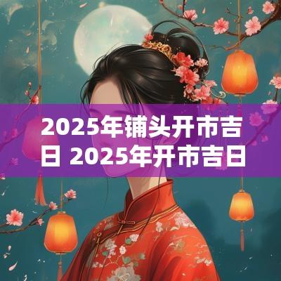2025年铺头开市吉日 2025年开市吉日初六