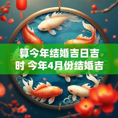 算今年结婚吉日吉时 今年4月份结婚吉日吉时