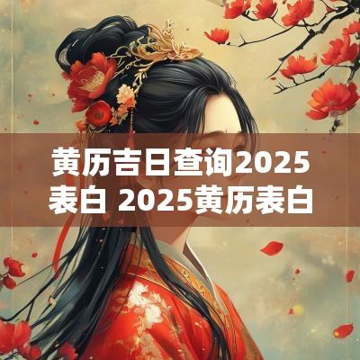 黄历吉日查询2025表白 2025黄历表白吉日