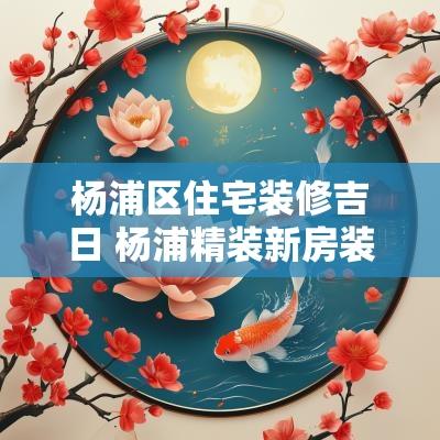 杨浦区住宅装修吉日 杨浦精装新房装修步骤