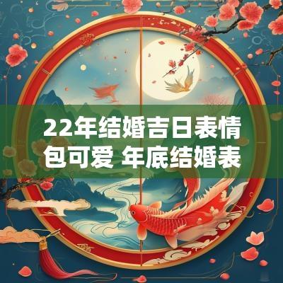 22年结婚吉日表情包可爱 年底结婚表情包