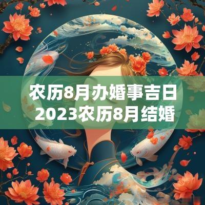 农历8月办婚事吉日 2025农历8月结婚吉日一览表