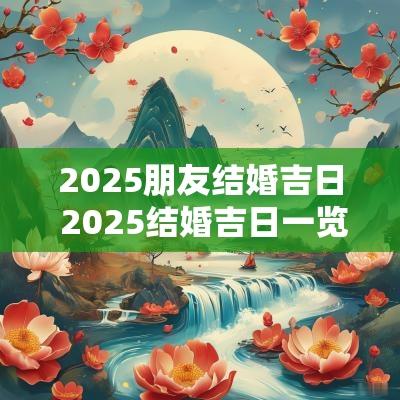 2025朋友结婚吉日 2025结婚吉日一览表