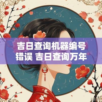 吉日查询机器编号错误 吉日查询万年历