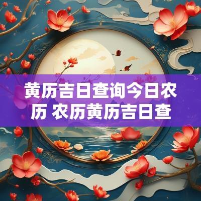 黄历吉日查询今日农历 农历黄历吉日查询2025