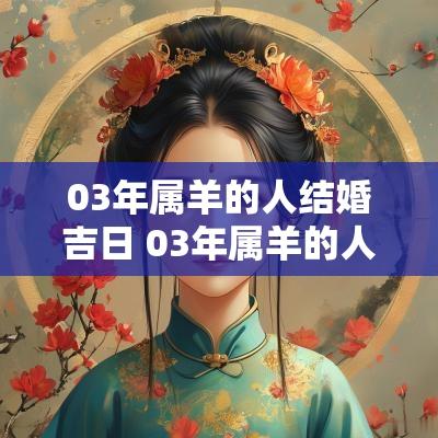 03年属羊的人结婚吉日 03年属羊的人最佳结婚时间