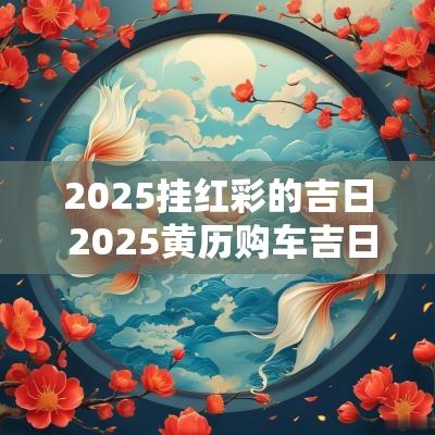2025挂红彩的吉日 2025黄历购车吉日