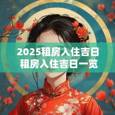 2025租房入住吉日 租房入住吉日一览表