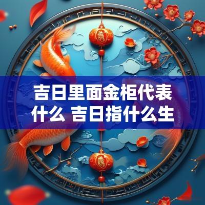 吉日里面金柜代表什么 吉日指什么生肖好