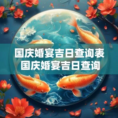 国庆婚宴吉日查询表 国庆婚宴吉日查询大全