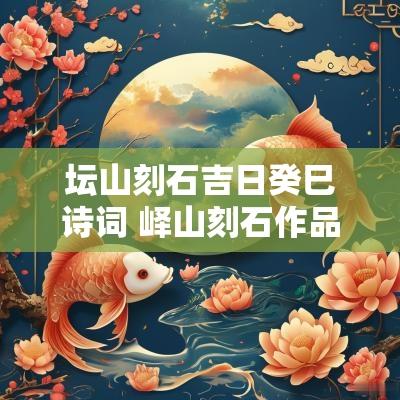 坛山刻石吉日癸巳诗词 峄山刻石作品