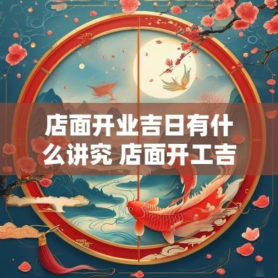 店面开业吉日有什么讲究 店面开工吉日