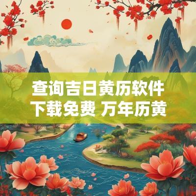 查询吉日黄历软件下载免费 万年历黄历吉日查询软件免费