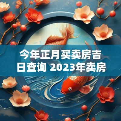 今年正月买卖房吉日查询 2025年卖房子的吉日一览表