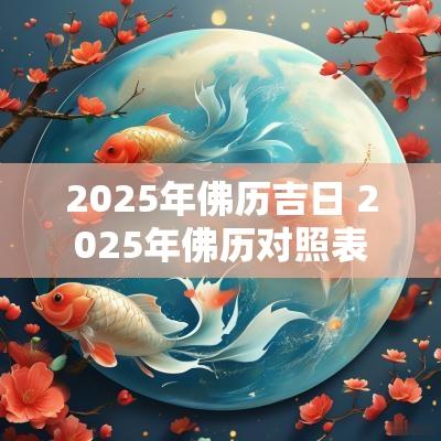 2025年佛历吉日 2025年佛历对照表