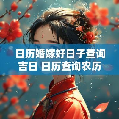 日历婚嫁好日子查询吉日 日历查询农历结婚黄道吉日
