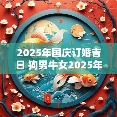 2025年国庆订婚吉日 狗男牛女2025年订婚吉日