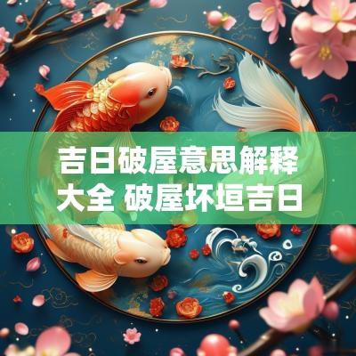 吉日破屋意思解释大全 破屋坏垣吉日是哪一天