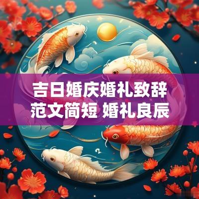 吉日婚庆婚礼致辞范文简短 婚礼良辰吉日开场白