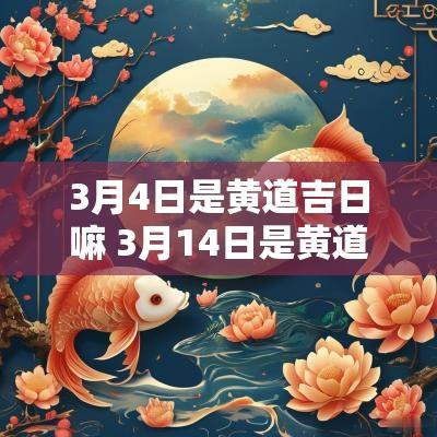 3月4日是黄道吉日嘛 3月14日是黄道吉日吗