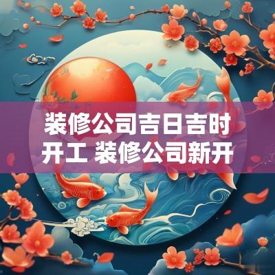 装修公司吉日吉时开工 装修公司新开张吉日