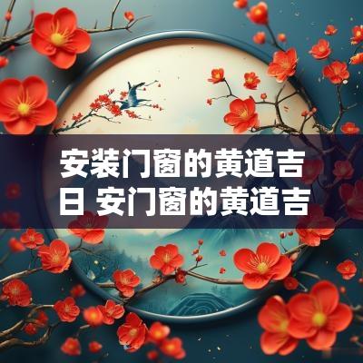 安装门窗的黄道吉日 安门窗的黄道吉日最近几天