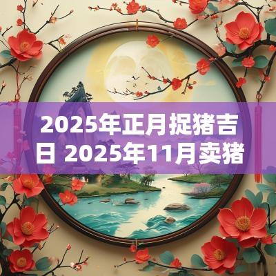 2025年正月捉猪吉日 2025年11月卖猪吉日