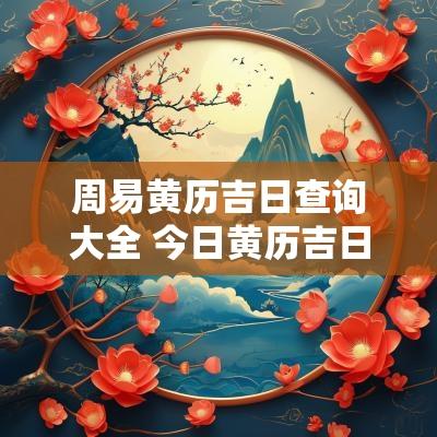 周易黄历吉日查询大全 今日黄历吉日吉时查询