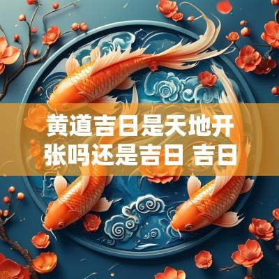 黄道吉日是天地开张吗还是吉日 吉日时良天地开张原文