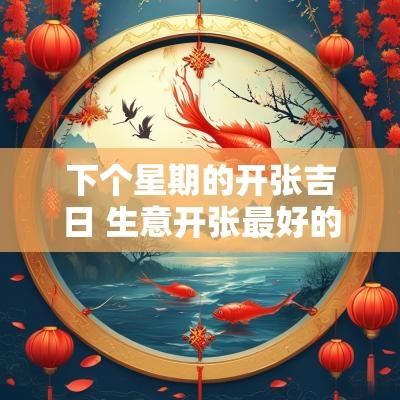 下个星期的开张吉日 生意开张最好的吉日