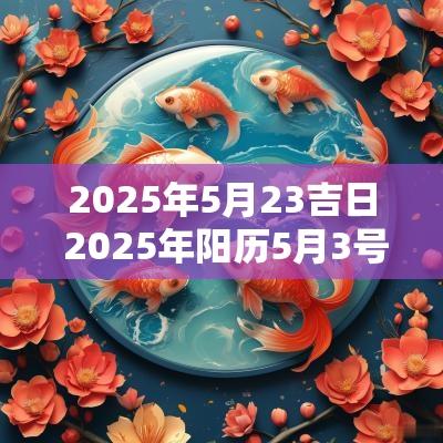2025年5月23吉日 2025年阳历5月3号是黄道吉日吗