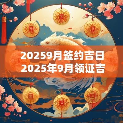 20259月签约吉日 2025年9月领证吉日