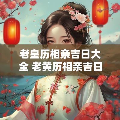 老皇历相亲吉日大全 老黄历相亲吉日查询