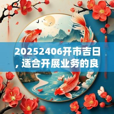 20252406开市吉日, 适合开展业务的良好时机