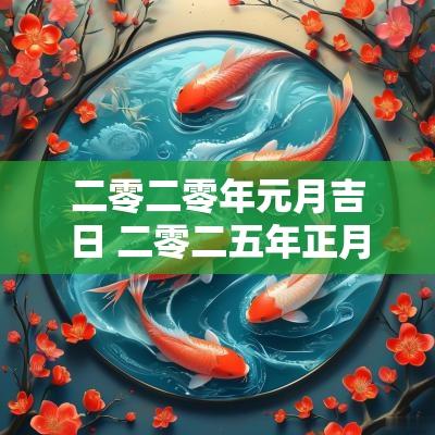 二零二零年元月吉日 二零二五年正月里的良辰吉日