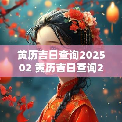 黄历吉日查询202502 黄历吉日查询2025年