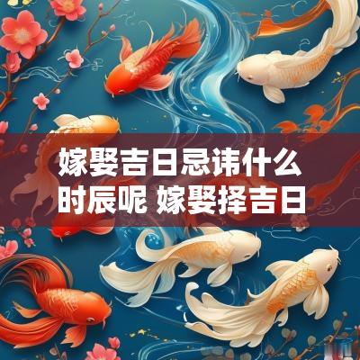 嫁娶吉日忌讳什么时辰呢 嫁娶择吉日时辰的正确方法