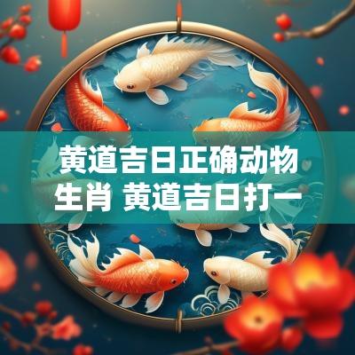 黄道吉日正确动物生肖 黄道吉日打一生肖动物