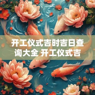 开工仪式吉时吉日查询大全 开工仪式吉时