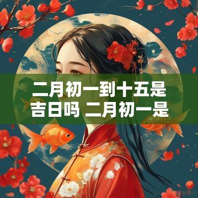 二月初一到十五是吉日吗 二月初一是几月几号