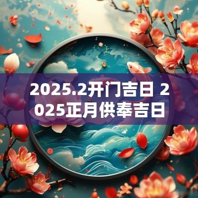 2025.2开门吉日 2025正月供奉吉日