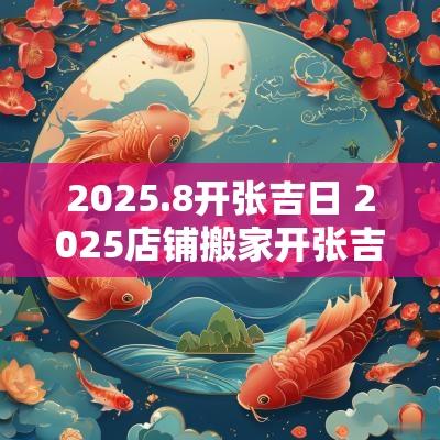 2025.8开张吉日 2025店铺搬家开张吉日