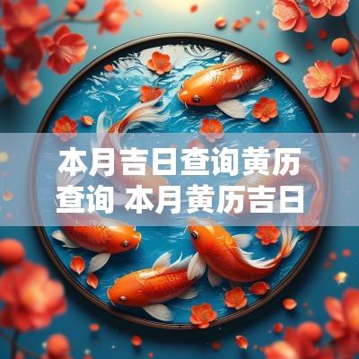 本月吉日查询黄历查询 本月黄历吉日查询婚嫁