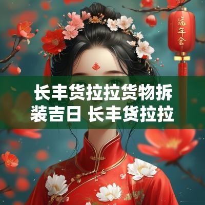 长丰货拉拉货物拆装吉日 长丰货拉拉搬家