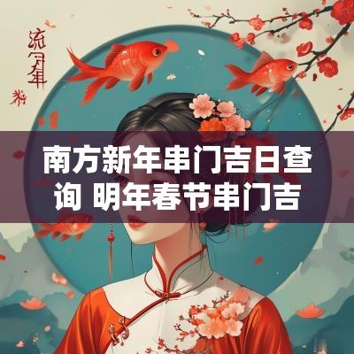 南方新年串门吉日查询 明年春节串门吉日查询