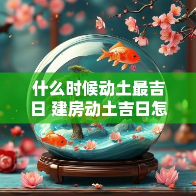 什么时候动土最吉日 建房动土吉日怎么看