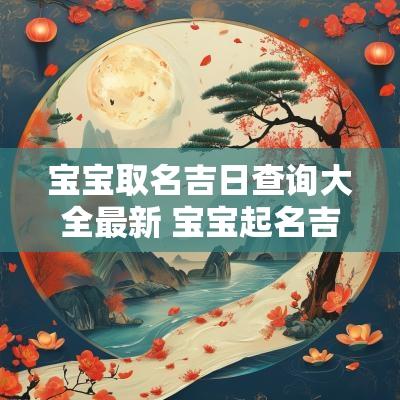 宝宝取名吉日查询大全最新 宝宝起名吉日吉时查询表